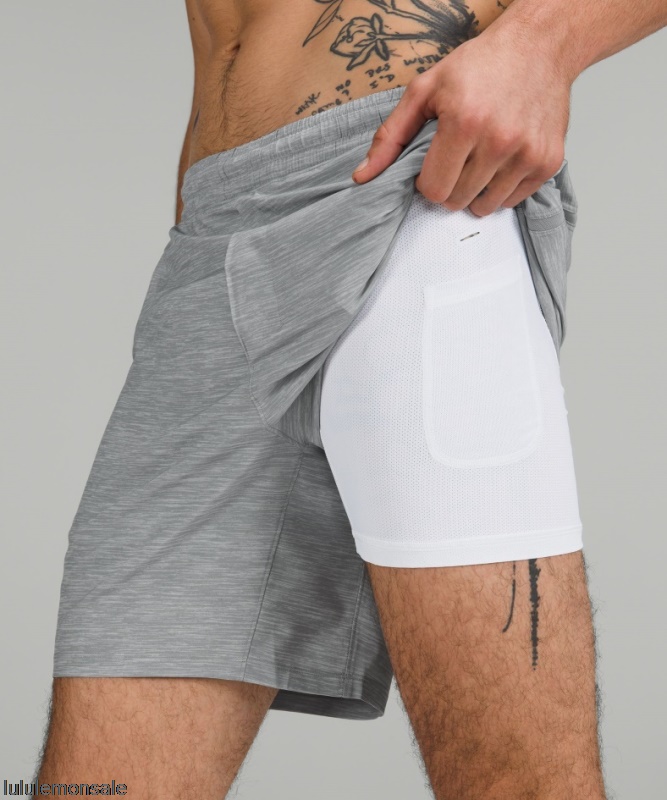 Lululemon Deutschland DELULU826 | Lululemon Deutschland Heather Allover Sea Pace Breaker Gefüttert Kurz 7